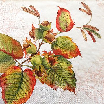 Ubrousek na decoupage - vzor 2606 podzim oříšky