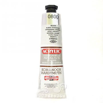 Akrylová barva 40 ml stříbrná