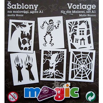 Šablony papírové - 6 ks Horror
