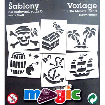 Šablony papírové - 6 ks Piráti
