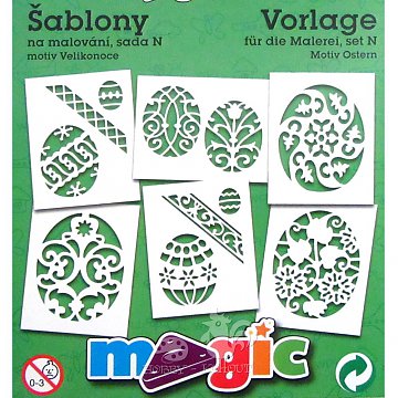 Šablony papírové - 6 ks Vajíčka, velikonoce