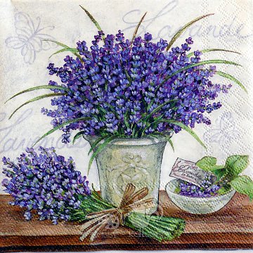 Ubrousek na decoupage - vzor 0123 levandule