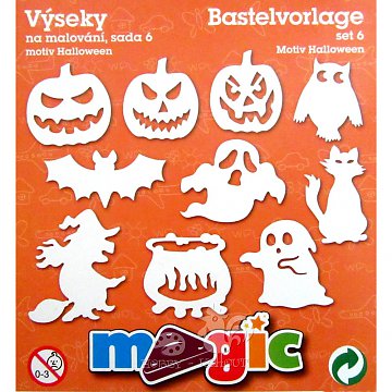 Šablony papírové výseky - 10 ks Halloween