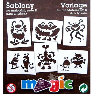Šablony papírové - 6 ks Příšerky