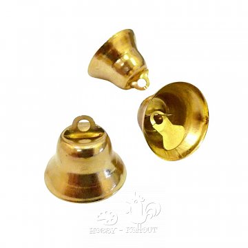 Zvonečky 20 x 12 mm zlaté - 1 ks