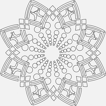 Mandala B 21x21 cm č. 34
