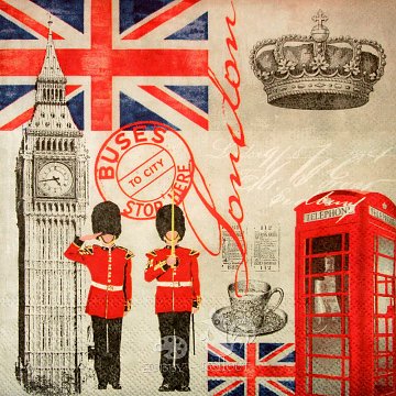 Ubrousek na decoupage - vzor 1902 London