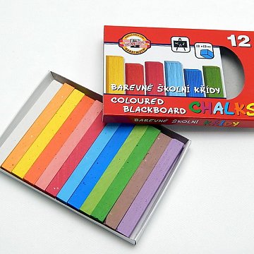 Školní křídy barevné 12 ks