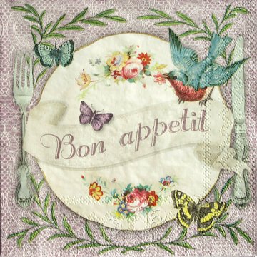 Ubrousek na decoupage - vzor 3004 kuchyň Bon Apetit