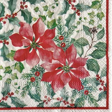 Ubrousek na decoupage - vzor 3507 vánoce hvězda