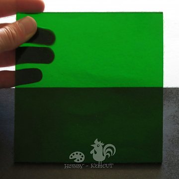 Sklo Spektrum 15 x 15 cm průhledná zelená střední