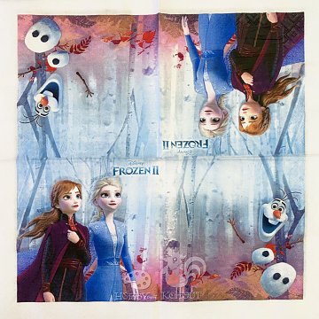 Ubrousek na decoupage - vzor 1018 ledové království