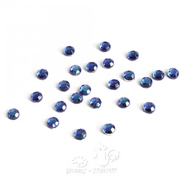 Nažehlovací kamínky modrá 24 ks / 4 mm