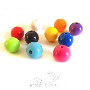 Korálky koule plast 12 mm