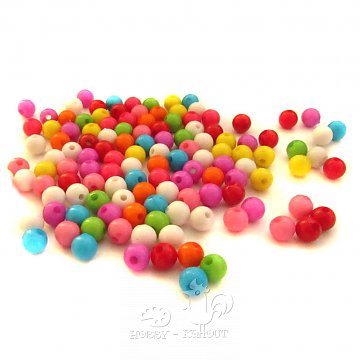 Korálky kuličky plast 7 mm / 20 g