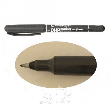 Popisovač Centropen černý permanentní - F
