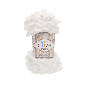Příze Puffy 100 g bílá