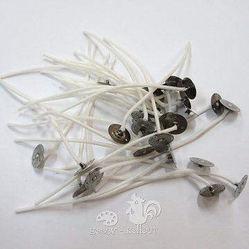 Knoty na svíčky s plíškem 12 cm - 1 ks