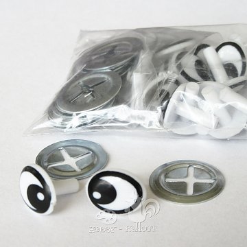Oči bezpečnostní oválné bílé 10 x 13 mm