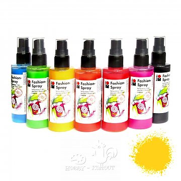Barva na textil ve spreji Fashion Spray - žlutá