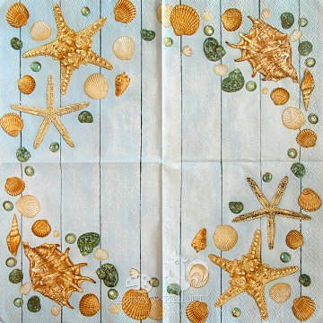 Ubrousek na decoupage - vzor 2016 mušle