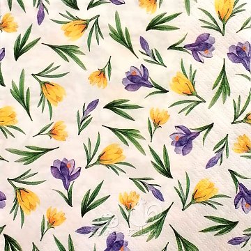 Ubrousek na decoupage - vzor 0730 krokusy malé