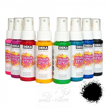 Barva na textil ve spreji 50 ml - černá