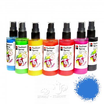 Barva na textil ve spreji Fashion Spray - modrá světlá