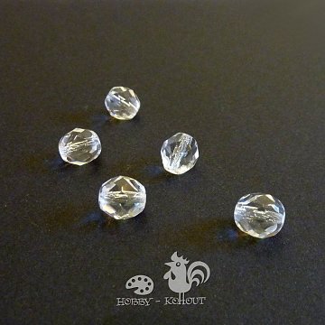 Broušenky skleněné 8 mm / 18 ks