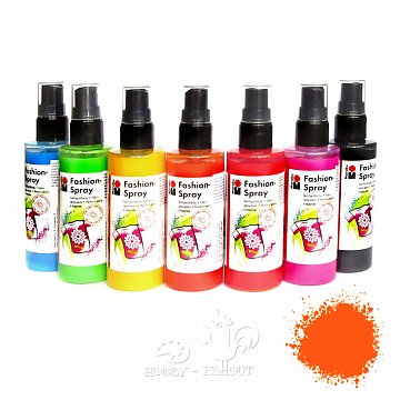 Barva na textil ve spreji Fashion Spray - oranžová