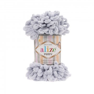 Příze Puffy 100 g šedá světlá