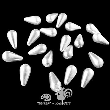 Perličky kapky vel.19x8 mm - 1 ks
