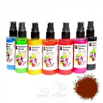 Barva na textil ve spreji Fashion Spray - hnědá