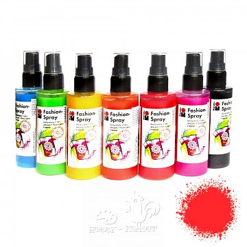 Barva na textil ve spreji Fashion Spray - červená