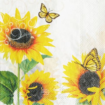 Ubrousek na decoupage - vzor 0310 slunečnice