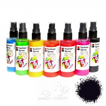Barva na textil ve spreji Fashion Spray - černá