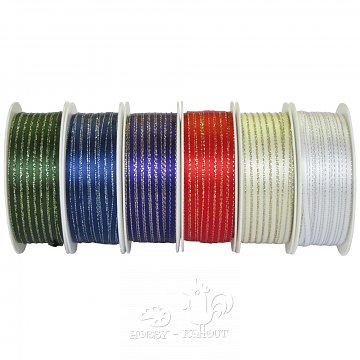 Stuha 3 mm / 20 m cívka - bordová
