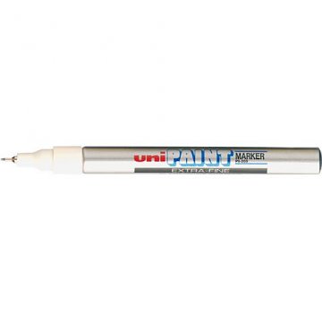 Lakový popisovač Uni Paint extra tenký 0,8mm stříbrný, poslední 1 kus