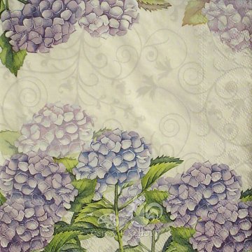 Ubrousek na decoupage - vzor 0783 hortenzie