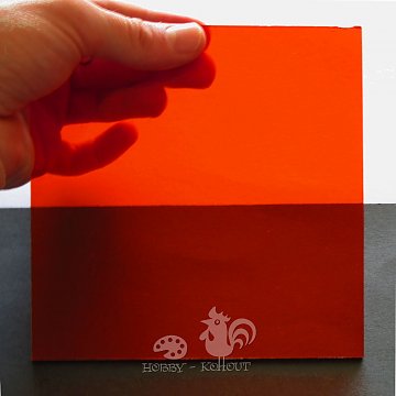 Sklo Spektrum 30 x 30 cm průhledná oranž