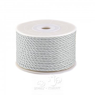 Šňůra kroucená 4 mm - šedá 1 m