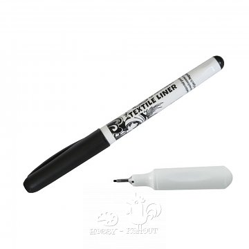 Centropen fix na textil - černý tenký