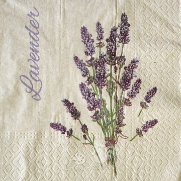 Ubrousek na decoupage - vzor 0135 levandule