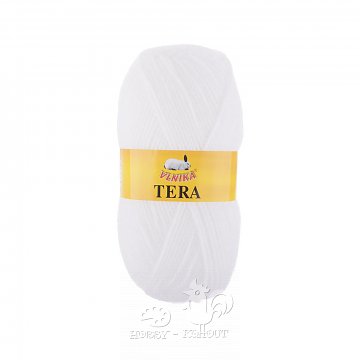 Pletací příze Tera 100 g bílá