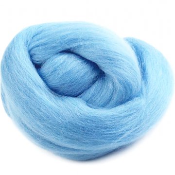 Ovčí rouno 50 g - modrá světlá