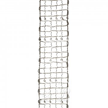 Stuha síťka 40 mm - stříbrná 1 m