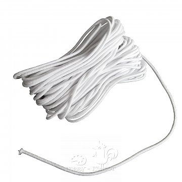 Klobouková guma 1 mm bílá - 10 m