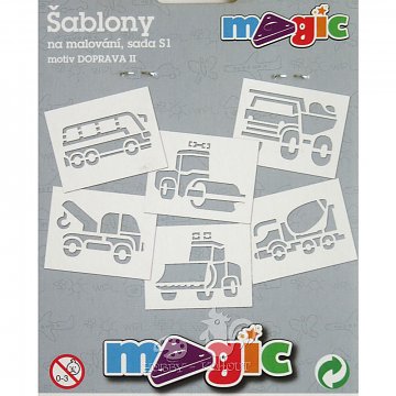 Šablony papírové - 6 ks Doprava