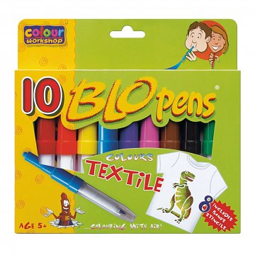 Foukací fixy na textil 10 ks
