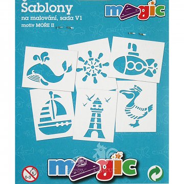 Šablony papírové - 6 ks Moře
